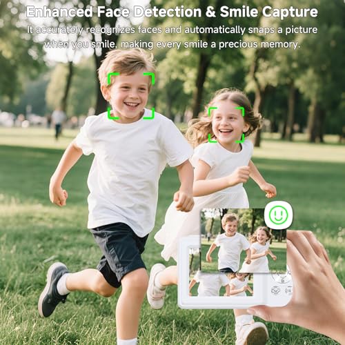 SMARTKLIK Digital Camera, 56MP 2.7K Dual-Screen Selfie Camera with 16X Zoom, 20 Filters & Anti-Shake, Portable Point and Shoot Digital Cameras with 32GB Card, Compact Travel Cameras for Beginners Teens Kids - Image 4