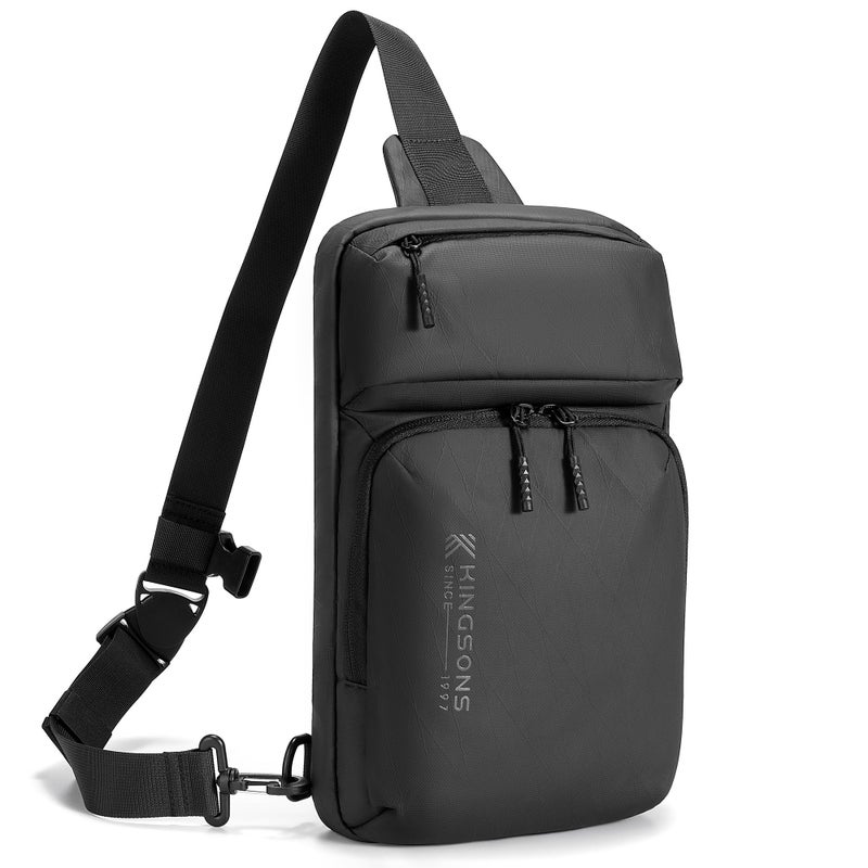 Kingsons Sling Crossbody Bag Anti-theft Chest Shoulder Backpack for Men Waterproof Minimalist Casual Daypack for Travel Gym - Image 1