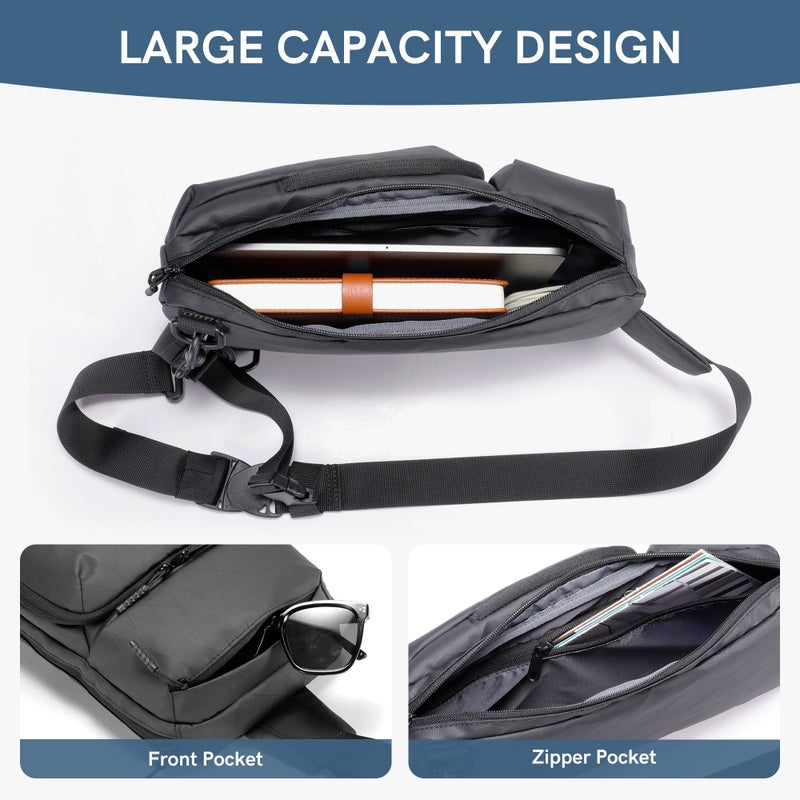 Kingsons Sling Crossbody Bag Anti-theft Chest Shoulder Backpack for Men Waterproof Minimalist Casual Daypack for Travel Gym - Image 5