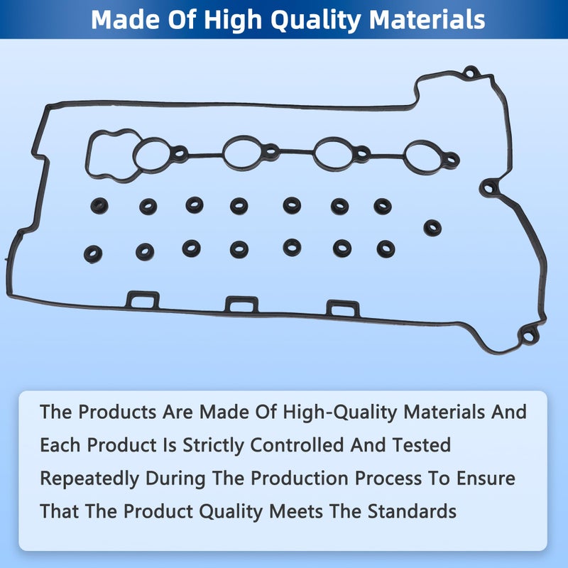 RICHWEI VS50769R Engine Valve Cover Gasket Set for Chevy Cobalt HHR Malibu, Pontiac G5 G6 Solstice Pursuit, Saturn Aura Ion Sky Vue 2006 2007 2008 2009 2010 2011 2012 2.2L 2.4L L4 - Image 5