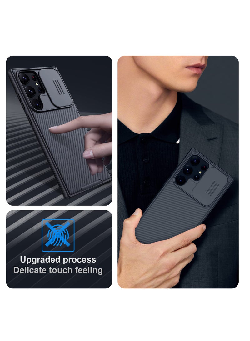 Aookay for Samsung Galaxy S24 Ultra Case with Camera Cover, Non Slip & Anti-Fingerprint,Drop Protection, Slim Thin Protective Phone Case(Black) - Image 5