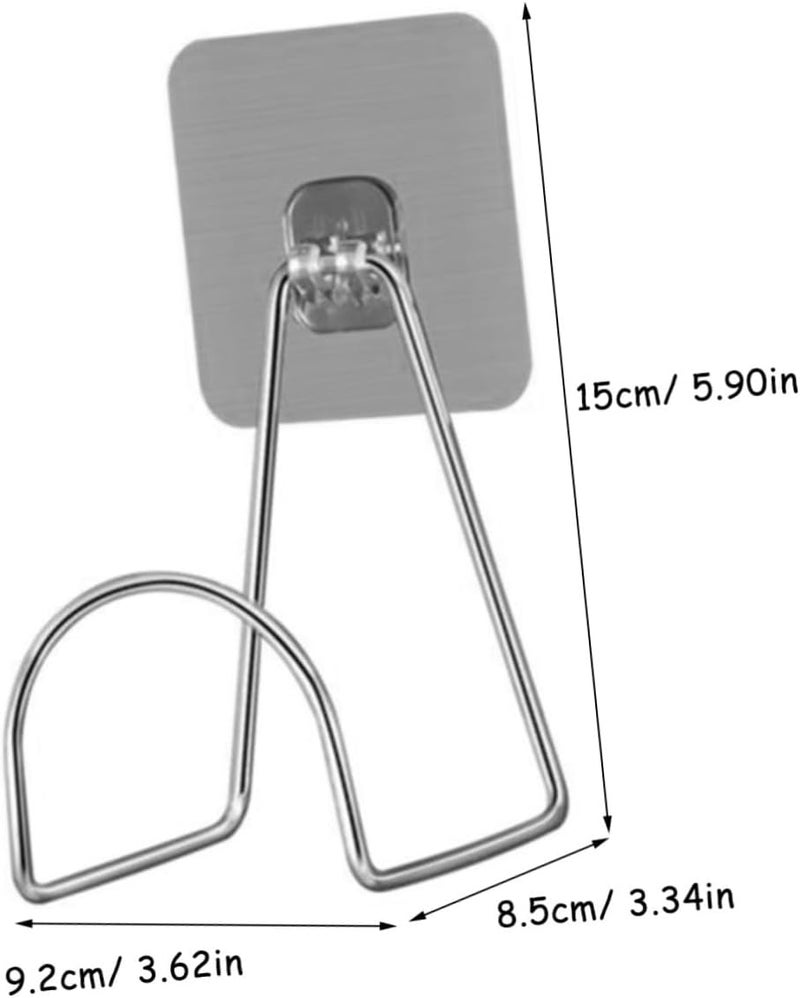 Motorcycle Helmet Storage Hook Self-Adhesive Wall Hanger Silver 1pcs for Garage and Home Organization - Image 2