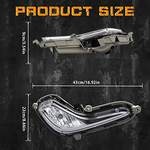 BOXLIGHT Fog Lights Fit For 2012-2017 Hyundai Accent Pair Fog Lights Bumper Lamps Full Kit with Switch and Harness (Clear Lens) - Image 5