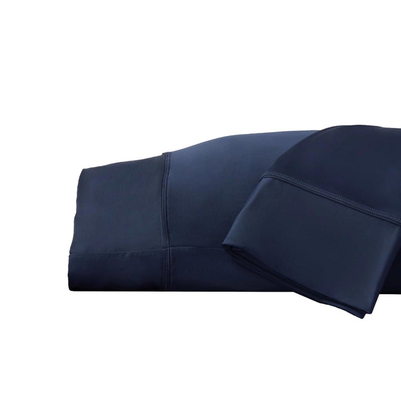 SHEEX Original Performance Cooling Pillowcases UltraSoft Pillowcase Set 2 Cooling Pillow Covers King Navy