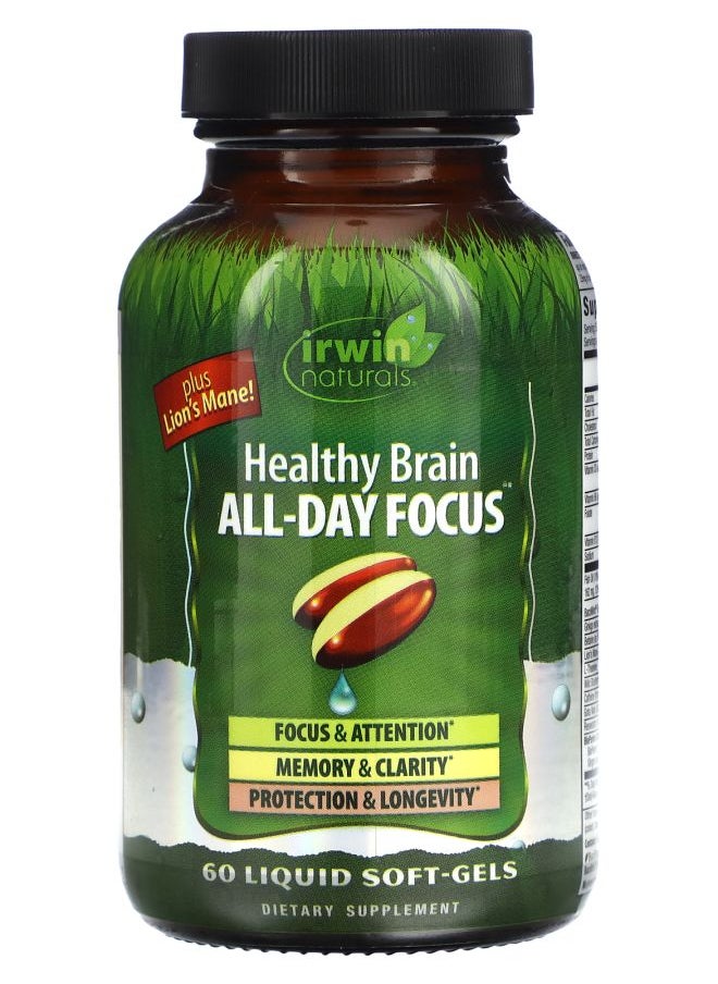 Irwin Naturals Healthy Brain All-Day Focus 60 Liquid Soft-Gels 