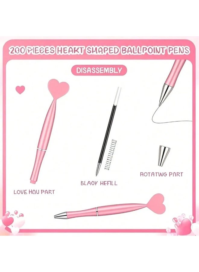 Ballpoint Pens Set of 5 – Pink Heart Design Cute Pens - Image 4