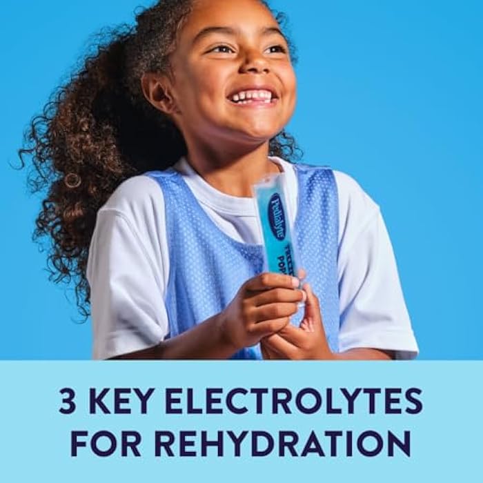Pedialyte Electrolyte Solution Freezer Pops, Hydration Variety Pack— Grape, Blue Raspberry, Cherry, Orange, Pack of 64 - Image 4