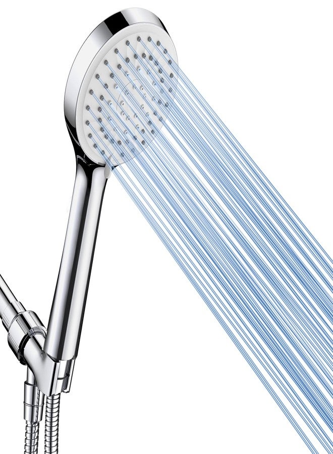 FASDUNT 5-Setting Shower Head with Handheld, High Pressure Handheld Shower Heads, Detachable Showerhead Set with Stainless Steel Hose and Adjustable Bracket - Image 1