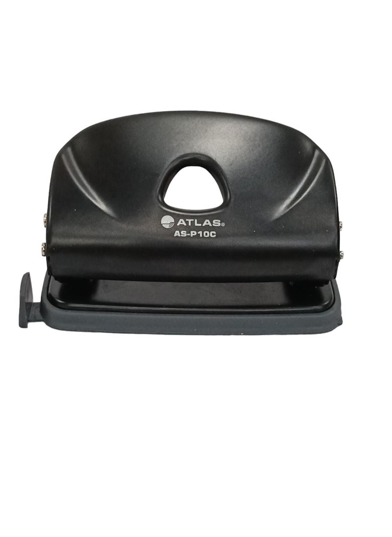ATLAS 2-Hole Puncher Black Punching Capacity up to 10 sheets  - Image 1