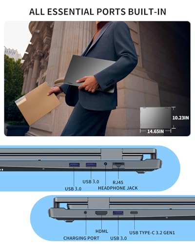 KOOFORWAY Triple Screen Laptop, 16" Main + Dual 10.5" Monitors, Core i7-12700H, 32GB RAM, 2TB SSD, Win 11 Pro, Wi-Fi 5, BT 5.0, Face & Fingerprint Unlock, USB-C, HDMI - Image 5