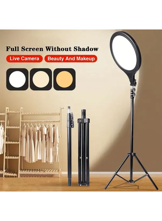 زومي ضوء حلقة إل إي دي أسود 10 بوصة مع حامل تريبود 63 بوصة للبث والمكياج - Image 2