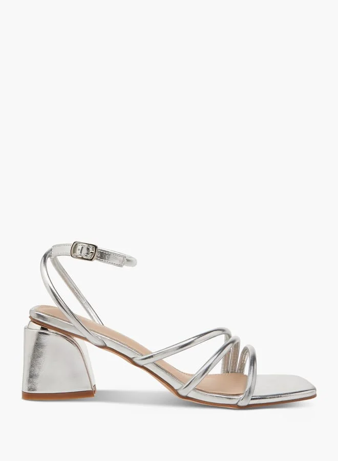 فلورا بيلا من شو إكسبرس Women Block Heeled Strap Sandals with Buckle Closure