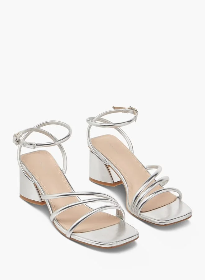 فلورا بيلا من شو إكسبرس Women Block Heeled Strap Sandals with Buckle Closure