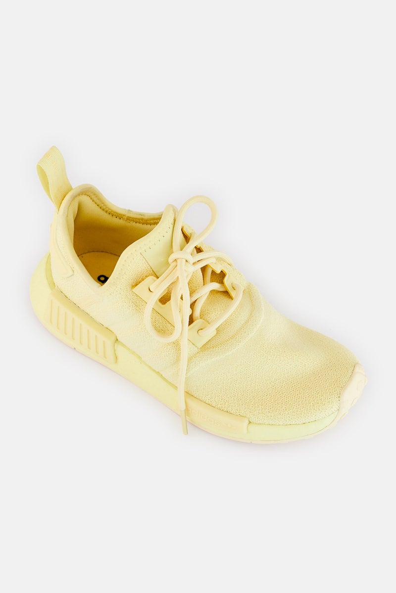 adidas Originals Kids Girl NMD R1 Lace Up Outdoor Shoes, Light Yellow - Image 1