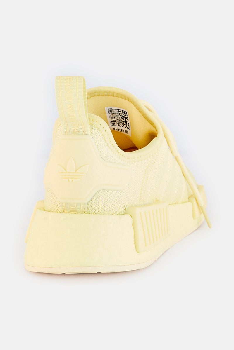 adidas Originals Kids Girl NMD R1 Lace Up Outdoor Shoes, Light Yellow - Image 3