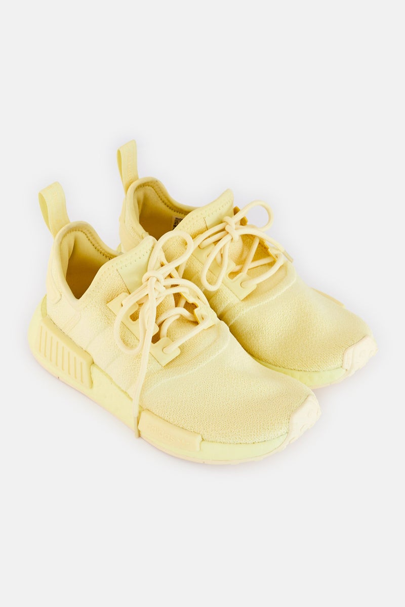 adidas Originals Kids Girl NMD R1 Lace Up Outdoor Shoes, Light Yellow - Image 2