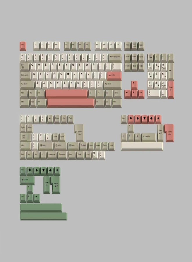 Sumgsn 192 Keys Double Shot 9009 Keycaps Cherry Profile with 7u Spacebar Fit for 61/64/87/104/108 Cherry Mx Switches ANSI ISO Mechanical Keyboard - Image 1