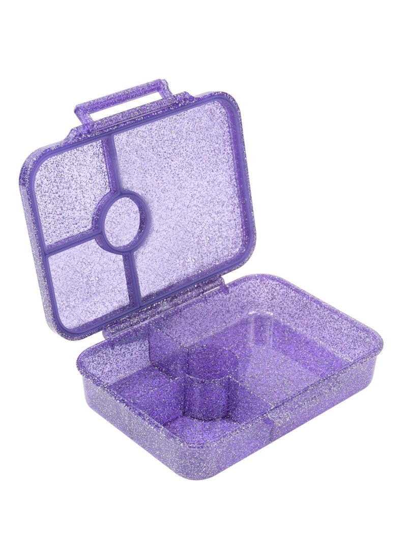 ESSEN Tritan Bento Lunch Box for Kids Girls - Purple Glitter Mermaid - Image 3