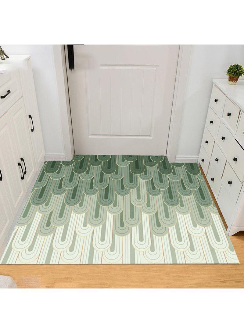Y&D Entry Door Mat High-grade Wash-free Erasable Leather Floor Mat Full-spread Household Dirt-resistant Non-slip Entry Door Mat Can Be Cut-Green40*60cm  - Image 1