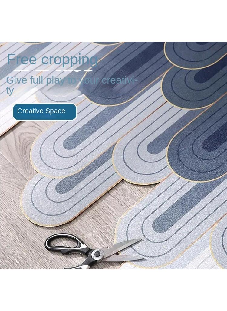 Y&D Entry Door Mat High-grade Wash-free Erasable Leather Floor Mat Full-spread Household Dirt-resistant Non-slip Entry Door Mat Can Be Cut-Green40*60cm  - Image 2