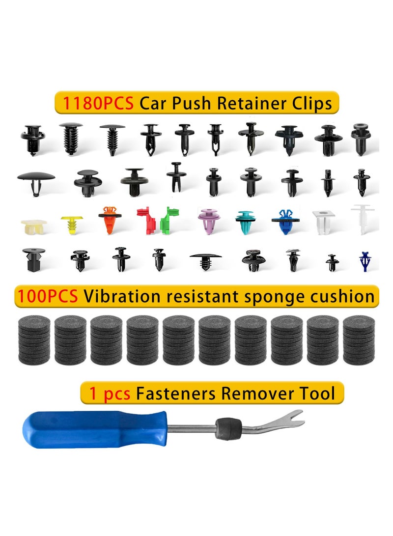 1281PCS Car Push Retainer Clips Door Panel Trim Clamp Kit with 38 Most Popular Size Nylon Bumper Fender Panel Clips for GM Ford Toyota Honda Chevrolet BMW - Image 3