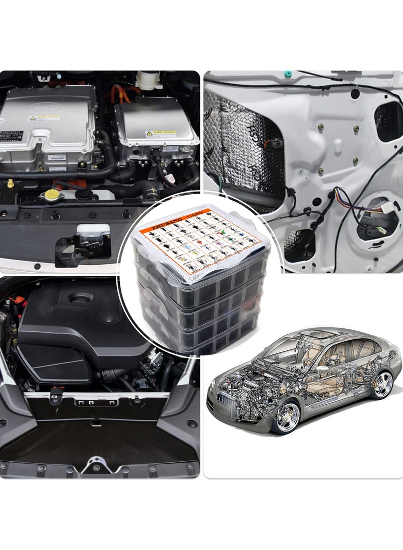 1281PCS Car Push Retainer Clips Door Panel Trim Clamp Kit with 38 Most Popular Size Nylon Bumper Fender Panel Clips for GM Ford Toyota Honda Chevrolet BMW - Image 5