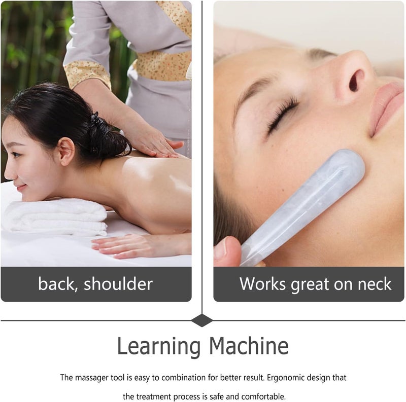 EXCEART 1 Set 5pcs Acupuncture Pen Facial Eye Scraping Bar Stick Meridian Pain Relief Scraping Board Plate Health Care Supplies for Women Men - Image 4
