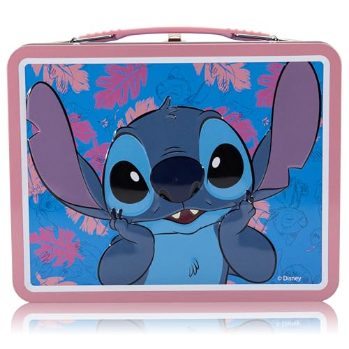 Fast Forward Disney Stitch Lunch Box for Kids | Stitch Tin Lunchbag for Boys, Girls, Unisex | Tin Lunchbox Storage, Toddler Snack Box, Bookbag Accessory | Ages 3+ - Image 3