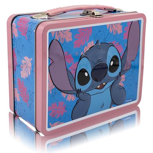 Fast Forward Disney Stitch Lunch Box for Kids | Stitch Tin Lunchbag for Boys, Girls, Unisex | Tin Lunchbox Storage, Toddler Snack Box, Bookbag Accessory | Ages 3+ - Image 2