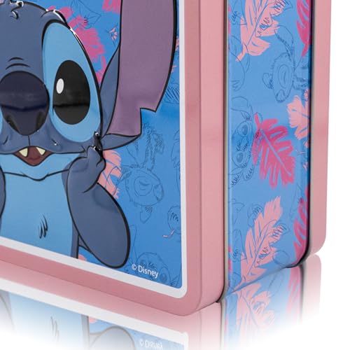Fast Forward Disney Stitch Lunch Box for Kids | Stitch Tin Lunchbag for Boys, Girls, Unisex | Tin Lunchbox Storage, Toddler Snack Box, Bookbag Accessory | Ages 3+ - Image 4