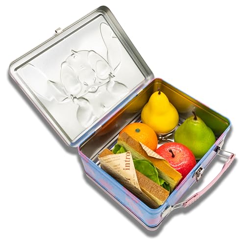 Fast Forward Disney Stitch Lunch Box for Kids | Stitch Tin Lunchbag for Boys, Girls, Unisex | Tin Lunchbox Storage, Toddler Snack Box, Bookbag Accessory | Ages 3+ - Image 5