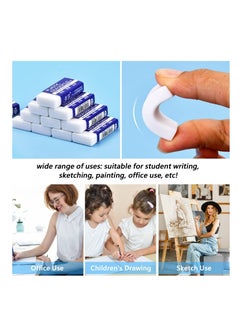 Y&D 30 Pcs Eraser Plastic Rubber Erasers White 2B for School Home Office Sketches Paintings Fine Arts  - Image 3