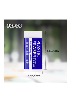 Y&D 30 Pcs Eraser Plastic Rubber Erasers White 2B for School Home Office Sketches Paintings Fine Arts  - Image 2