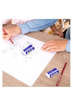 Y&D 30 Pcs Eraser Plastic Rubber Erasers White 2B for School Home Office Sketches Paintings Fine Arts  - Image 4