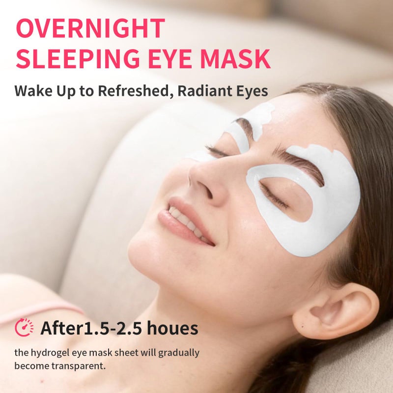 SPODARE OK Shape Eye Masks, 360Â° Fit Under Eye Patches with Caffeine and Collagen, Firming & Hydrating Eye Mask for Dark Circles and Puffiness, Self Care Gifts for Women - 6 Pairs, Mystery White - Image 4