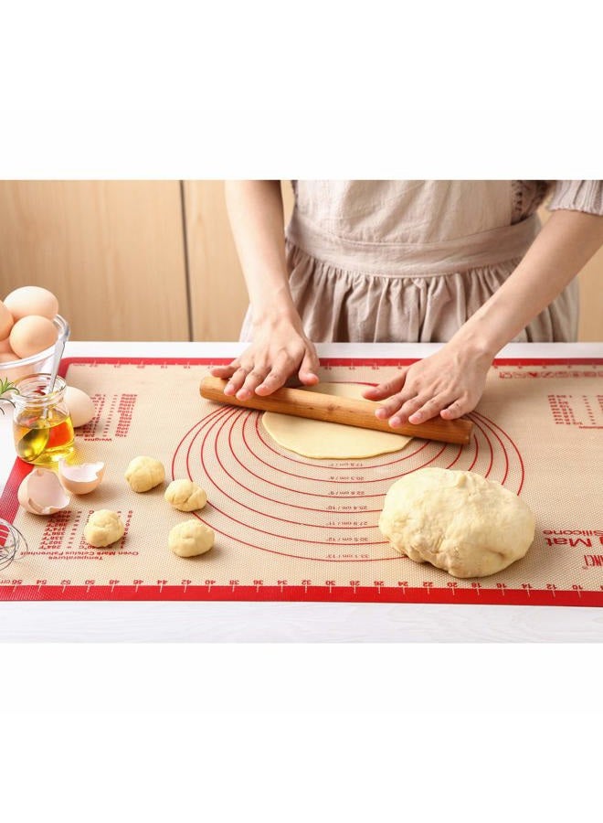GUANCI 6-Piece Silicone Baking Mat Set,GUANCI 25"×17-1/2" Large Pastry Mat&2PCS Rolling Macaron Baking Mat&2PCS Reusable Baking Mat&1PCS 9"Round Pizza Baking Mat for Rolling Macaroon/Pastry/Pizza/Cookie - Image 3