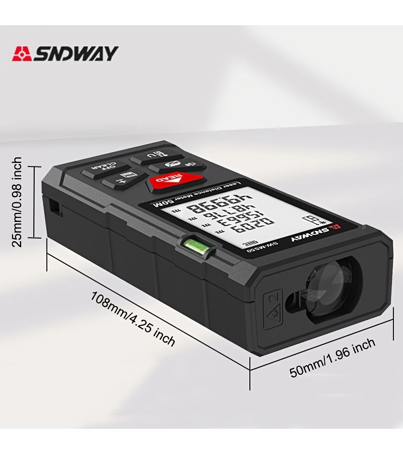 SNDWAY Laser Distance Meter 50m High Precision Digital Tape Measure - Image 5