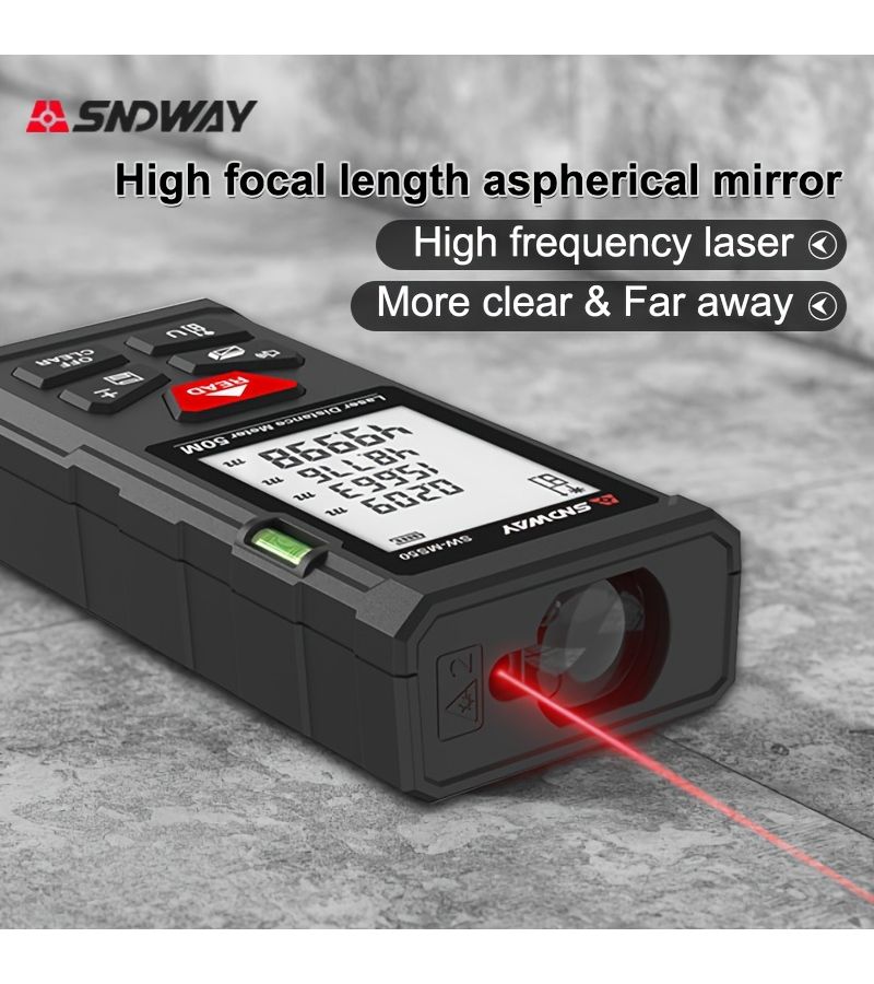 SNDWAY Laser Distance Meter 50m High Precision Digital Tape Measure - Image 4