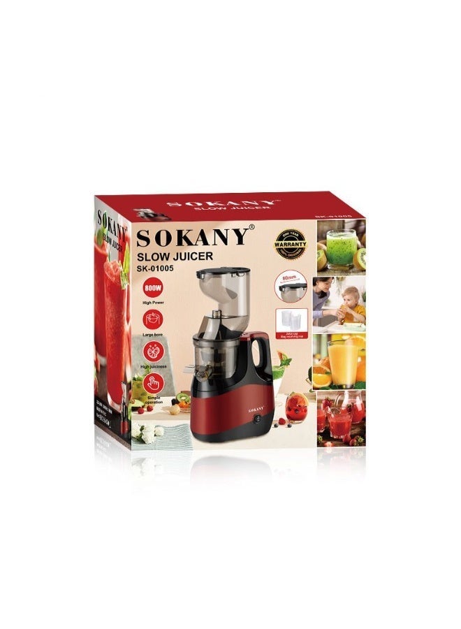 sokany Slow Juicer Masticating Cold Press | High Yield Fruit & Vegetable Juicer | Healthy Juice Extractor for Home Use | Maximum Juice Output - Image 4