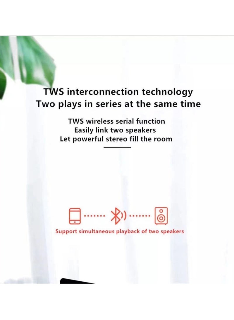 Wireless Bluetooth Speakers Outdoor Loud Portable Car Plug-In Subwoofer Home Mini Small Audio (Green) - Image 4