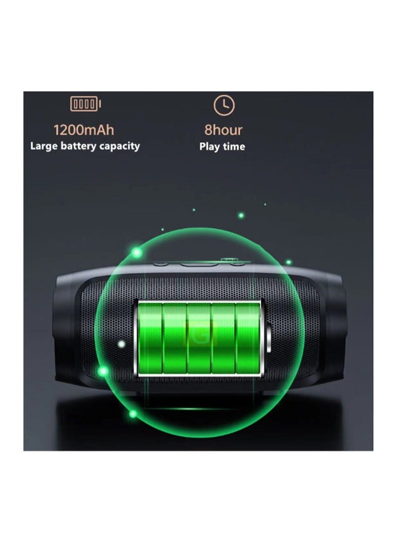 Wireless Bluetooth Speakers Outdoor Loud Portable Car Plug-In Subwoofer Home Mini Small Audio (Green) - Image 2