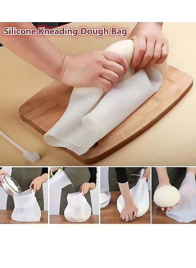 Versatile Silicone Dough Kneading Bag with Adjusting Rope Flour Mixer Bag for Easy Mixing of Bread Pastry  Pizza Dough,Effortless Baking Kitchen Tool Accessory,Home Baking,DIY Pastry Projects,Pizza Nights Professional Bakery Use - Image 5