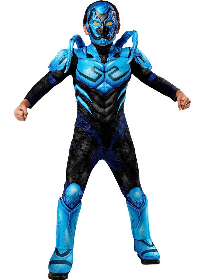 RUBIE'S Rubie's Boy's DC Deluxe Blue Beetle Costume Jumpsuit and Mask, As Shown, Medium - Image 1