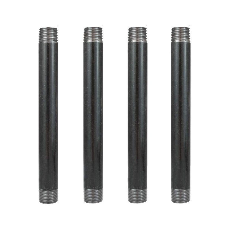 GeilSpace 3/4" Ã— 10" Heavy Duty Pre-Cut Grey Metal Pipe, Industrial Steel Fits Standard 3/4 Inch Threaded Pipes and Fittings - Vintage DIY Industrial Shelving (3/4" Ã— 10", Grey)