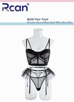 Rcan Garter Lingerie Set for Women Strappy Bodysuit Exotic Babydoll Underwear Nightwear Backless Sleepwear Clubwear  - Image 1