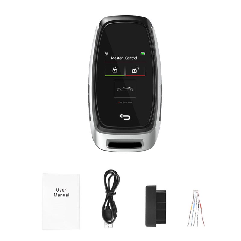 المفتاح الذكي للسيارة بشاشة لمس شاشة LCD للوصول الراحة ودخول بدون مفتاح وسيط تحكم عن بعد بدون لمس لقفل الباب لجميع نماذج التشغيل والإيقاف بمفتاح واحد - Image 1