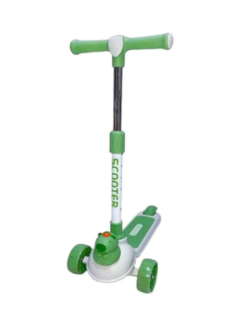 Scooter  Green Frog Kids Scooter – 3-Wheel Adjustable Scooter with Fun Animal Design - Image 1