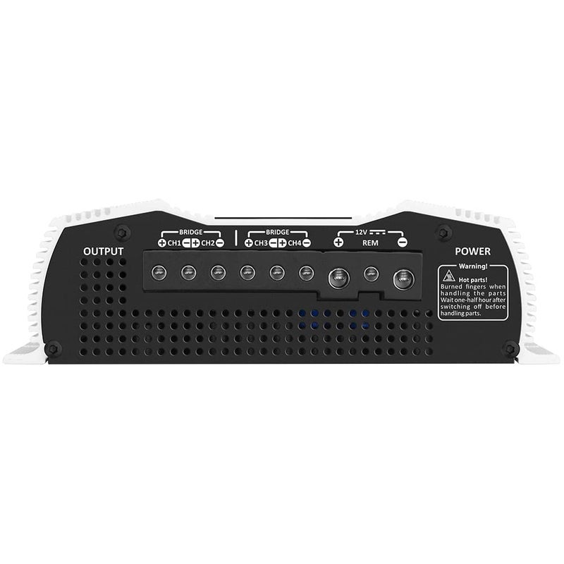 Taramp's تارامبس DS 800x4 1 أوم 800 واط RMS مضخم صوت سيارة 4 قنوات 200x4 RMS، فئة D، نطاق كامل، تقاطع تمرير عالي / منخفض ثابت، قابل للجسر، أبيض - Image 5