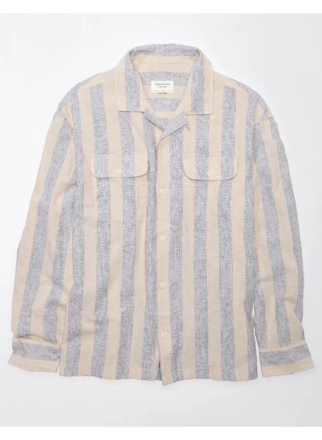 امريكان ايجل Regular Fit Long Sleeve Striped Shirt