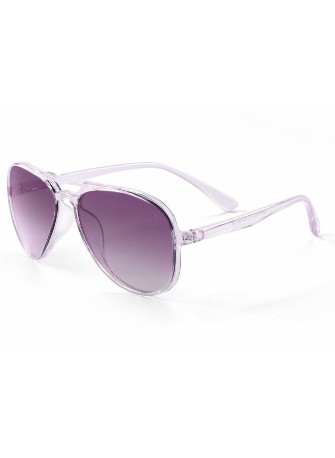 FONHCOO Kids Polarized Sunglasses for Girls Boys Aviator Toddler Sunglasses with Flexible Frame, 100% UV Protection, Age 3-10, Purple, 130mm - Image 1